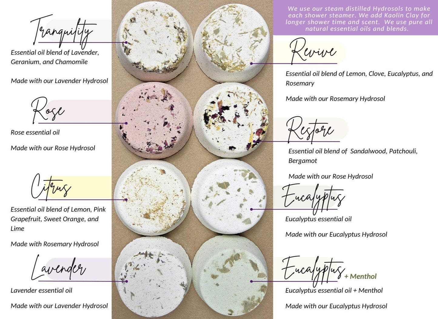 Shower Steamers | Pick 4 | Choose Your Scents