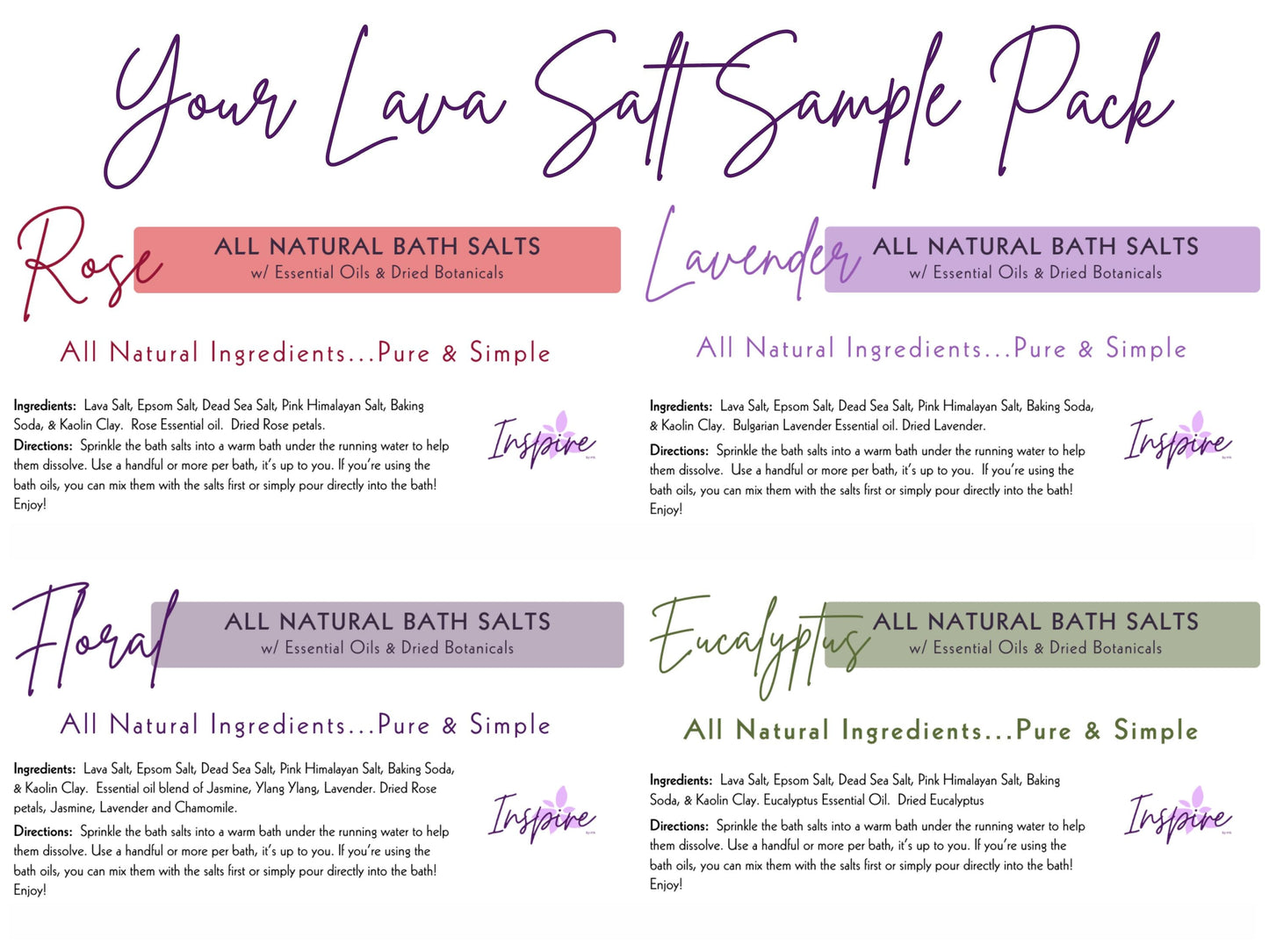 Bath Salt 4oz - Sample Pack